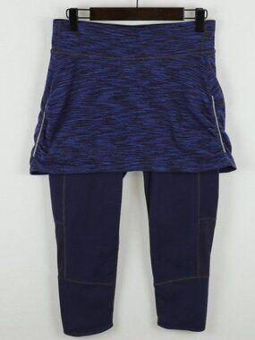 Athleta Aurora Contender 2 in 1 Women's Small Purple Skirted Athletic Leggings